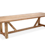 Reclaimed Teak Outdoor Dining Table – 3m | Creeping Fig