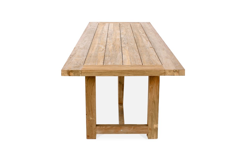 Reclaimed Teak Outdoor Dining Table – 3m | Creeping Fig