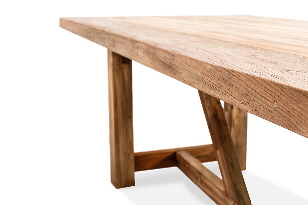 Reclaimed Teak Outdoor Dining Table – 3m | Creeping Fig