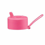 Flip Straw Lid with Strap - Neon Pink