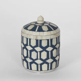 Bone Inlay Trinket Box - Blue