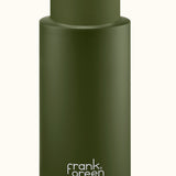 34oz Stainless Steel Ceramic Reusable Bottle with Push Button Lid - Khaki